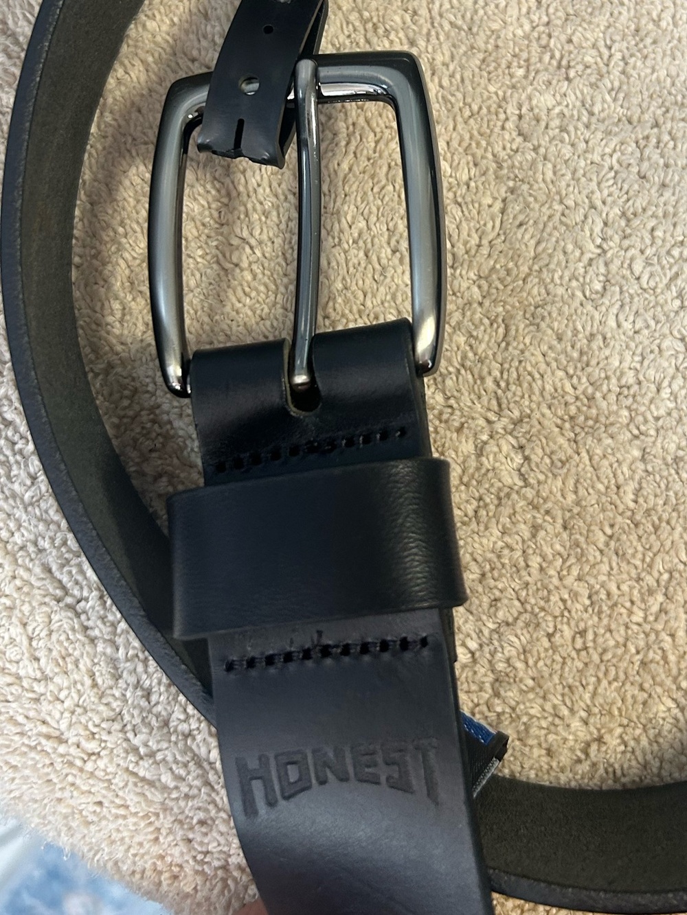 HONEST by Brighton men’s leather belt. NWOT. Black size 42